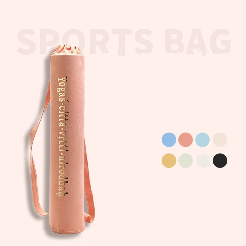 Suede Double Shoulder Yoga Mat Bag  Multifunction Putila Mat Storage Bag Sports Backpack Yoga Carrier Fitness Bag