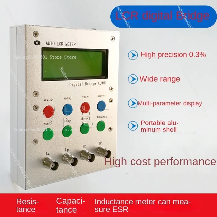 

XJW01 Teacher Xu Digital Bridge LCR Bridge Tester, Resistance Inductor Capacitance ESR Test, Finished Product