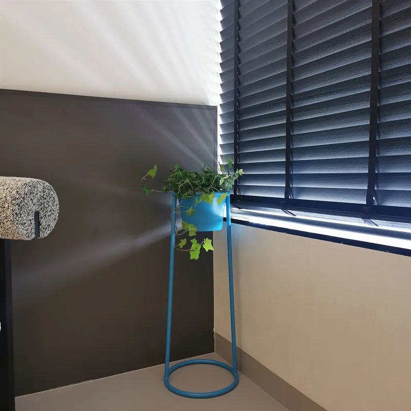 DSA blue flower stand indoor balcony living room simple modern flower pot wrought iron hotel company channel flower stand