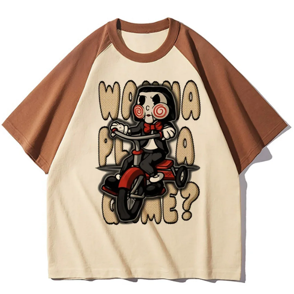 Movie Saw Horror Head Torture Tee women graphic tee t shirt girl y2k harajuku funny clothing