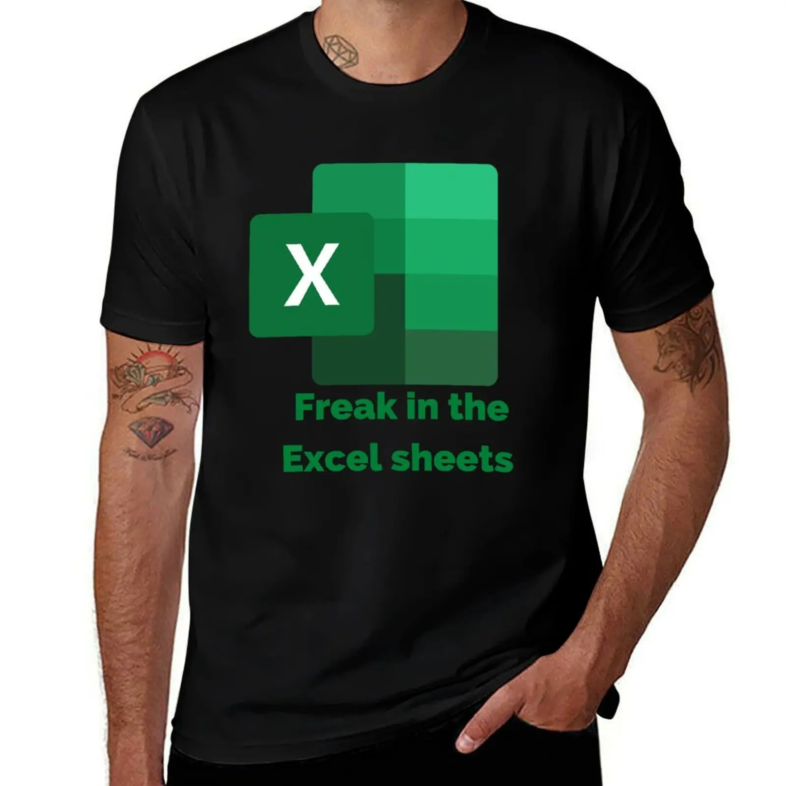 Freak in The Excel Sheets T-Shirt Basic Solid Color Short Sleeve T-Shirt