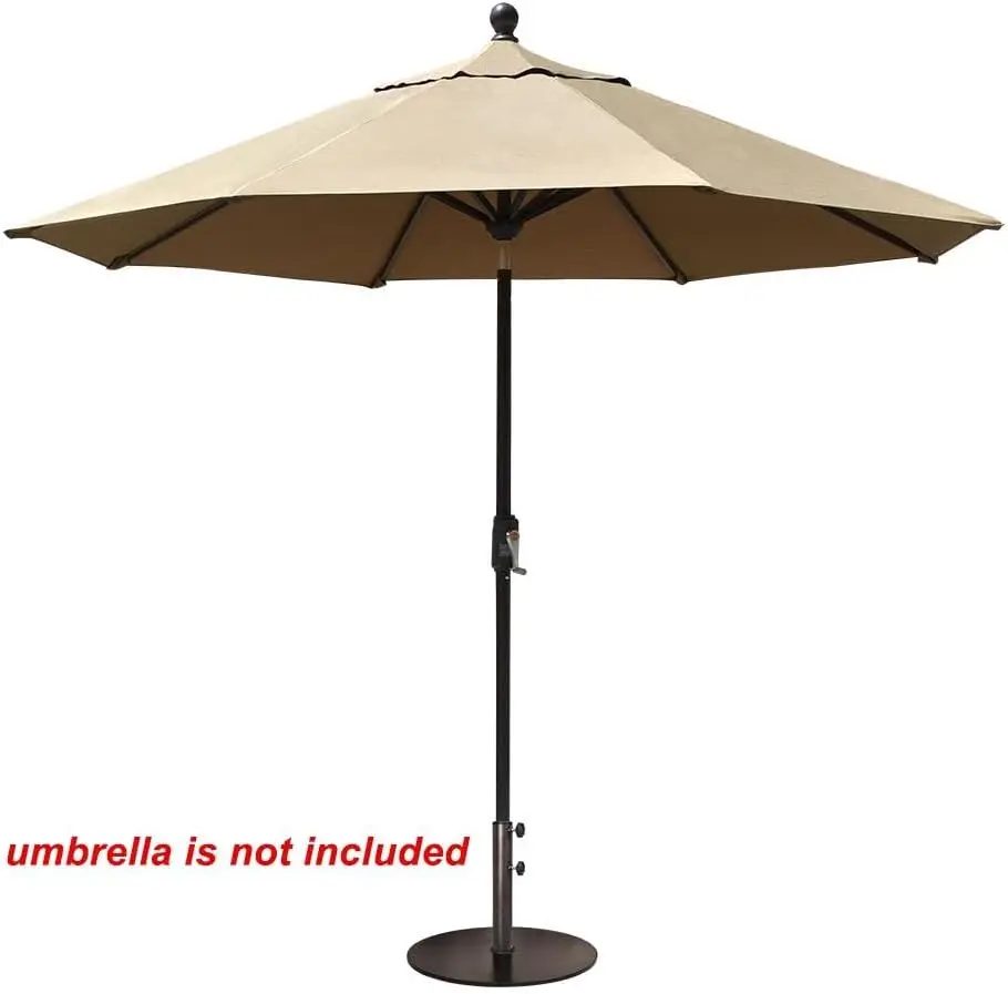 Heavy Duty Round Patio Umbrella Base Steel Plate Umbrella Stand Holder Weight Sandbag Set For Outdoor Market Sunshade Garden Yard Patio Table Bronze view 6
