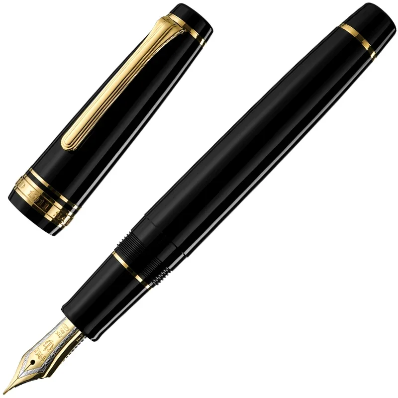 قلم حبر ذهبي بحار ياباني 21 قيراط - PG غطاء علوي مسطح كبير 2036 2021 نموذج قلم ذهبي ممتاز مثالي للهدايا #3