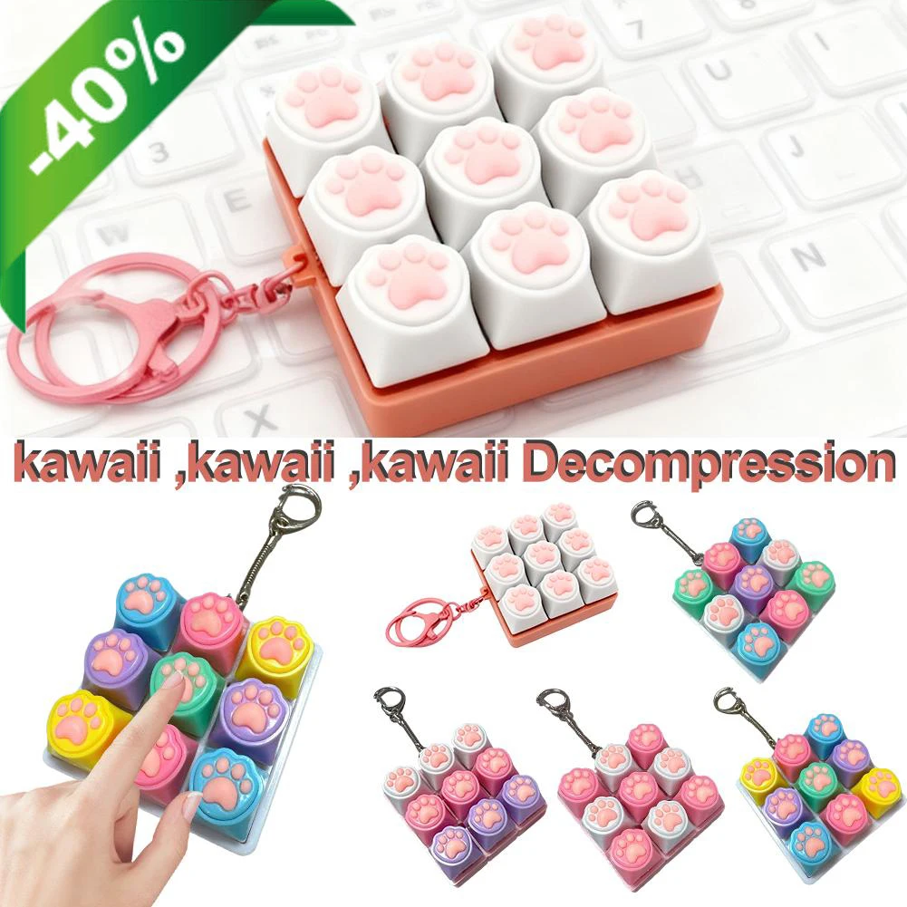 لوحة المفاتيح تململ لعبة لوحة المفاتيح تململ المفاتيح القط باو لوحة المفاتيح الضغط زر إصبع الفرس اللعب الإجهاد الإغاثة تململ هدية