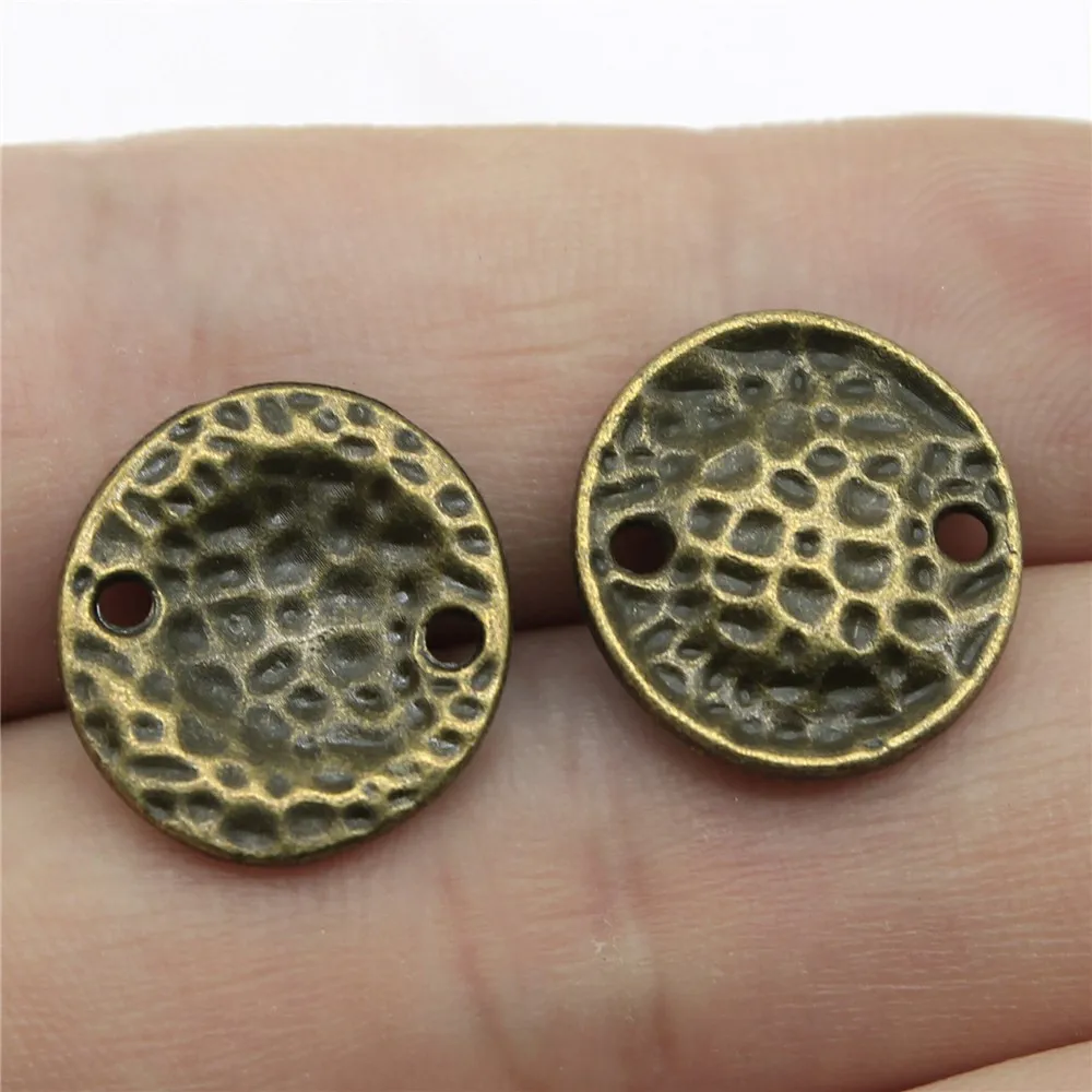 WYSIWYG 5pcs 16x15mm Small Size Water Ripples Pendants Jewelry Making Antique Bronze Water Ripples Pendants Charm