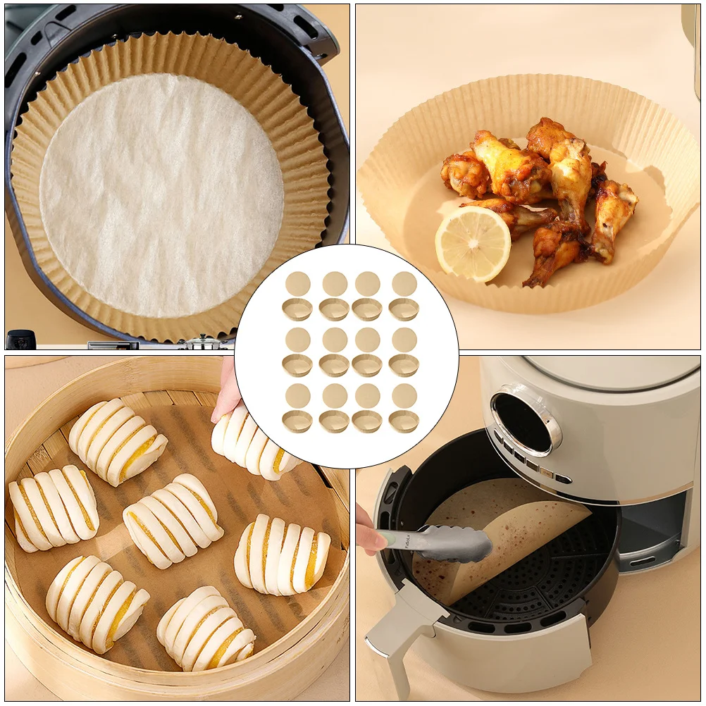 

80Pcs Baking Paper Non Stick Oven Baking Sheets Steaming Paper for Air Fryer Pads Barbecue Kitchen Supplies Air Fryer Pads