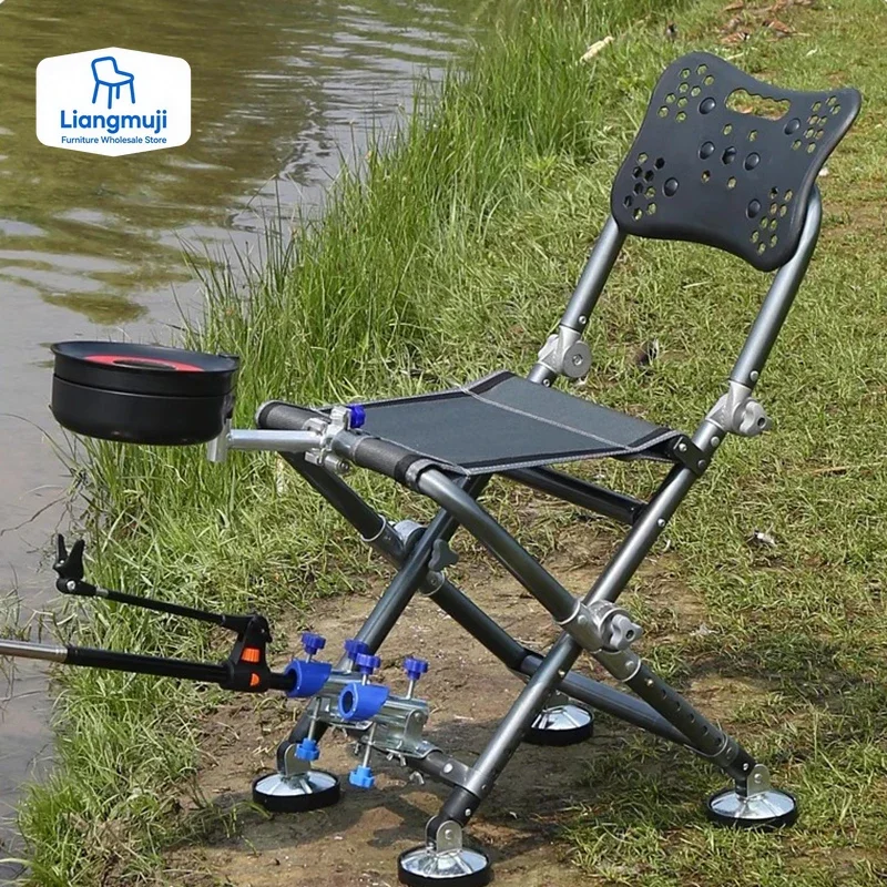 

Lounger Fishing Chair Folding Multifunction Feeder Hunting Fishing Chair Set Camping Outdoor Furniture Cadeiras De Praia FYFC