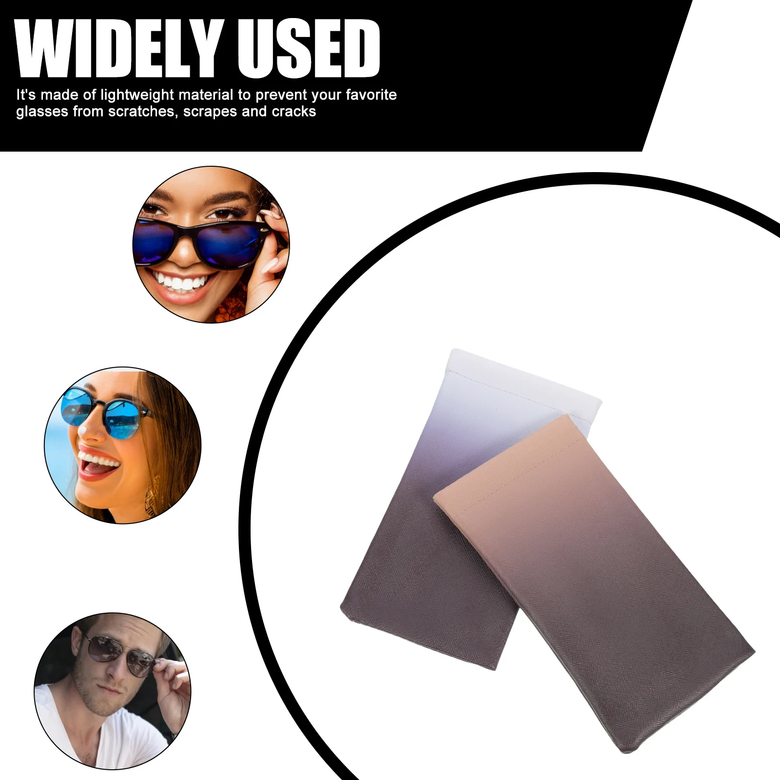 

2Pcs Sunglasses Storage Bag Soft Glasses Case Reading Glasses Pouch Eyeglass Cases Lens Cleaning Cloth Sunglasses Case