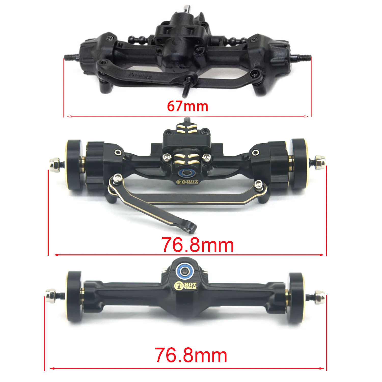 

Hot Team Hobby Brass Front Rear Axle Brass Tungsten Steel Kunckles+4.9mm Weight 12/13/14/16T Gear for SCX30 RC Part Upgrade Part