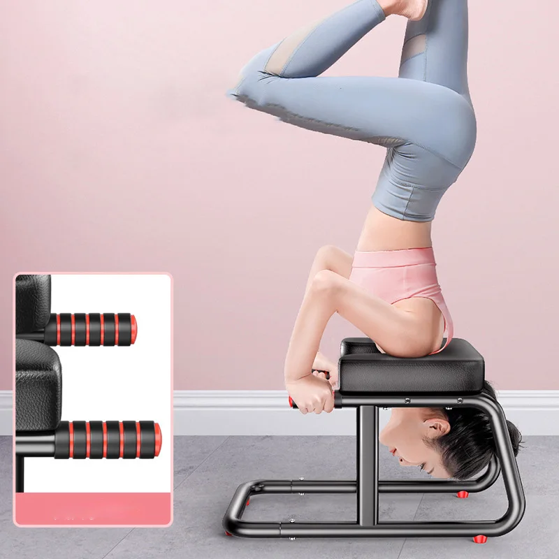 Home Inverted Bench Handstand Chair Inverted Device Yoga Aid Fitness Equipment Stretcher Muscle Training Stand Upside Down Shape