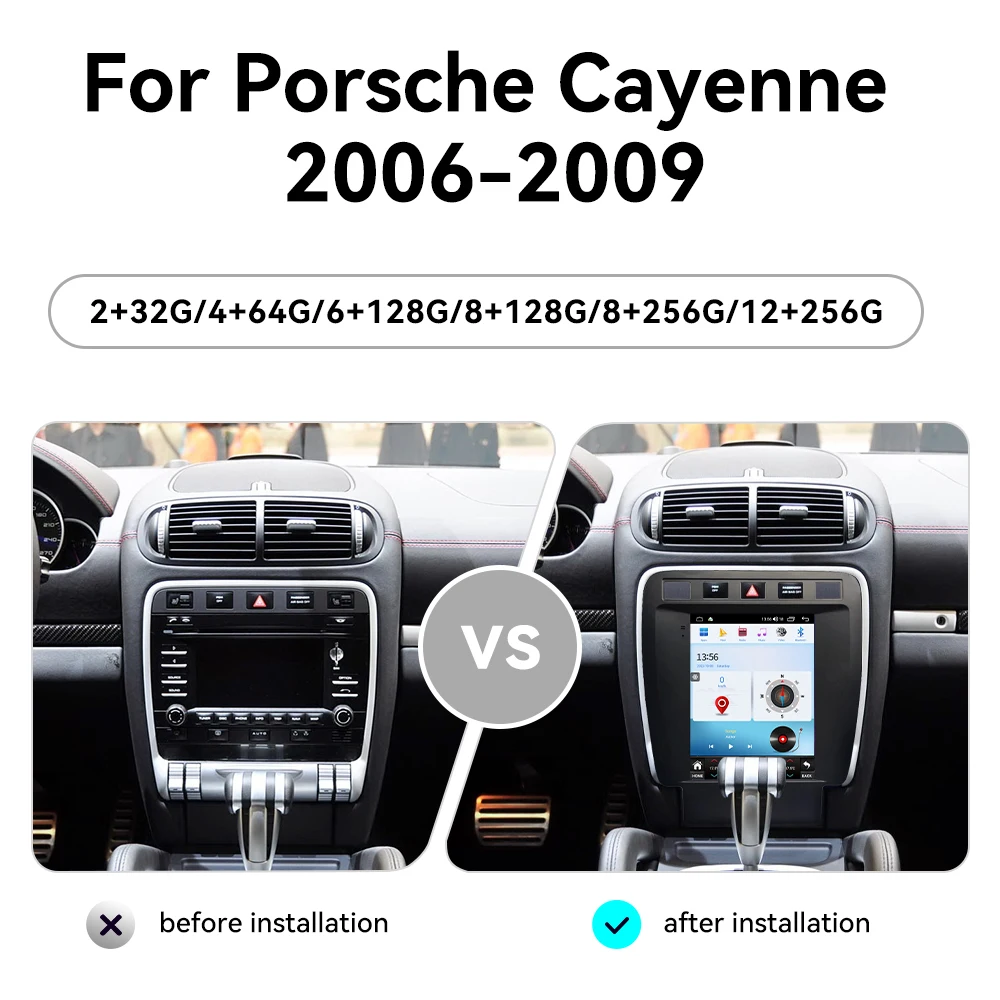 

10.4 Inch Android 15 HD Screen For Porsche Cayenne 2006~2009 GPS Navigation Car Radio Video Stereo Receiver Carplay Head Unit