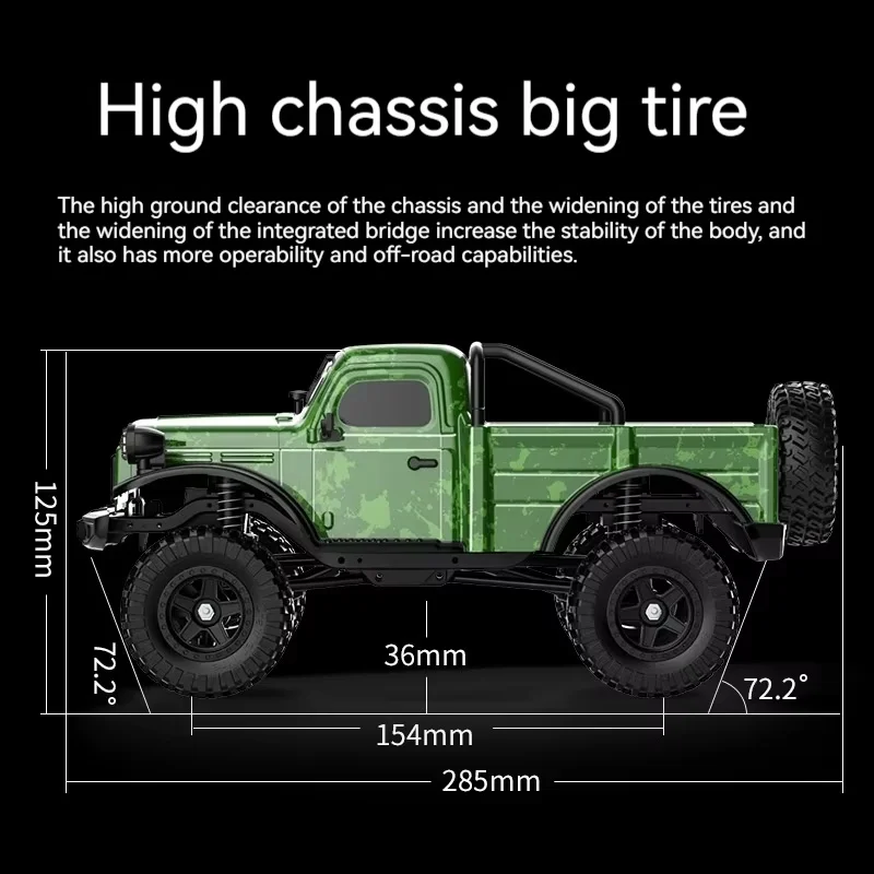 JJRC C8813 Rc Pick-Up Truck 2.4g 4wd Rc Car Climbing Off-Road Vehicle Simulation Model Rc Crawler Car Toys Gift For Kids Adult