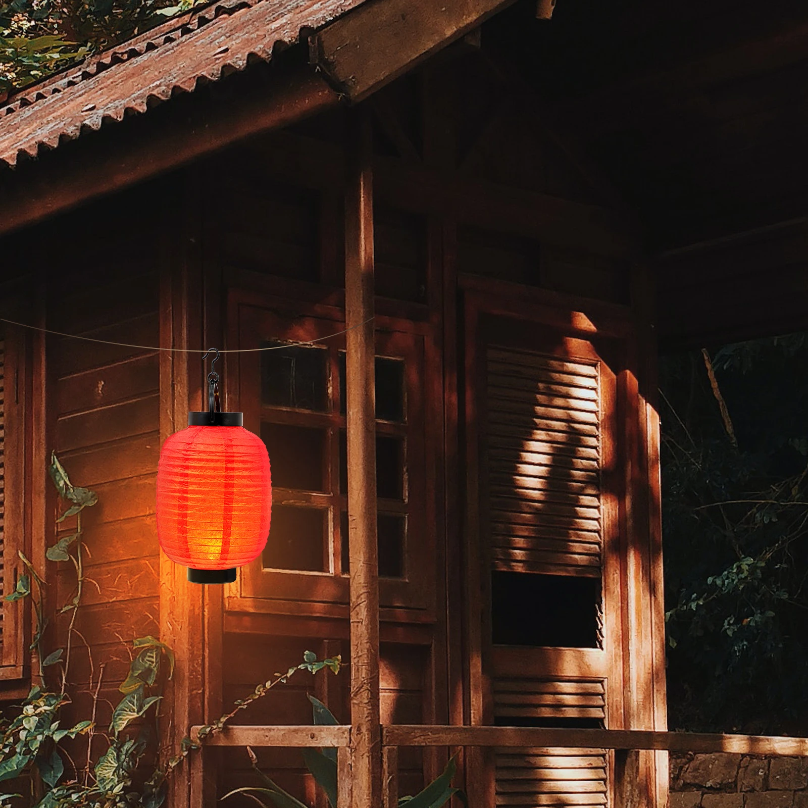 

Folding Paper Retro Decor Winter Decorative Lantern Melon Design Minimal Storage DIY Home Lighting Solar Lantern Outdoor