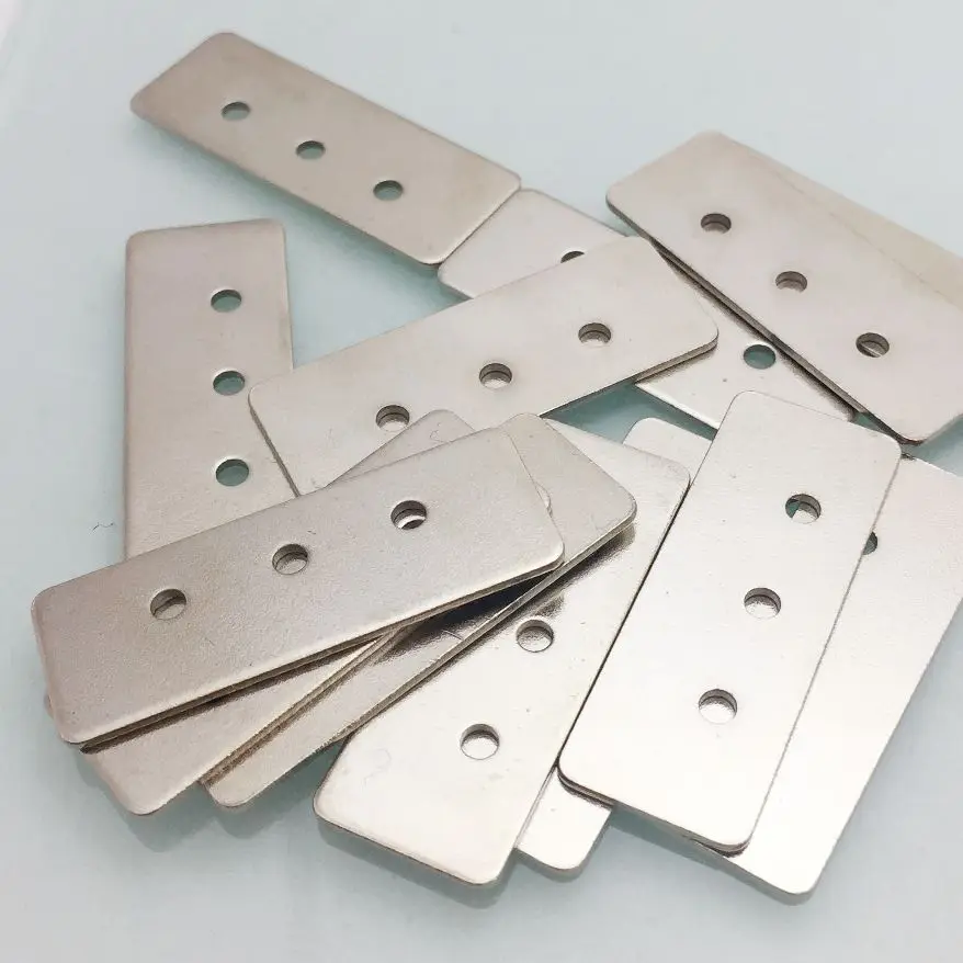 

50Pcs Steel Plate 35x13x1mm Steel Sheet Special Packing Box Accessories Block Metal Parts Rectangle Iron Steel Plate NOT magnet