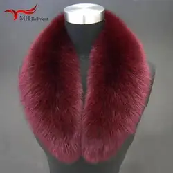 Super large real fox fur collar green fruit collar V-collar horn collar fur scarf cap strip for men and women
