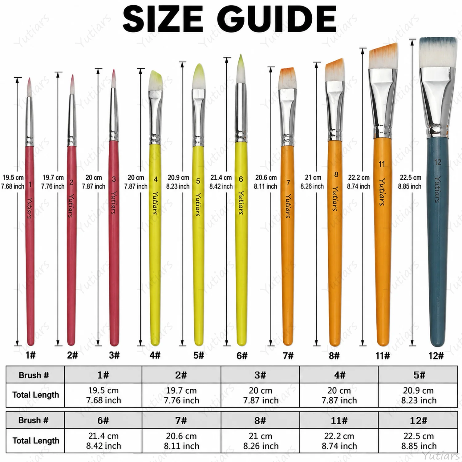 10PCS Face Body Painting Brush Set with Flat Angled Detail Liner Brushes for Festival Makeup Cosplay Floral Art DIY Crafts