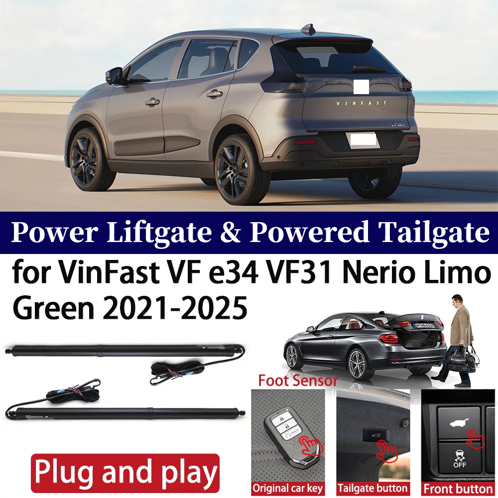 

for VinFast VF e34 VF31 Nerio Limo Green 2021-2025 Car Electric Tailgate Kit Automatic Boot Lift Power Liftgate System Plug&Play