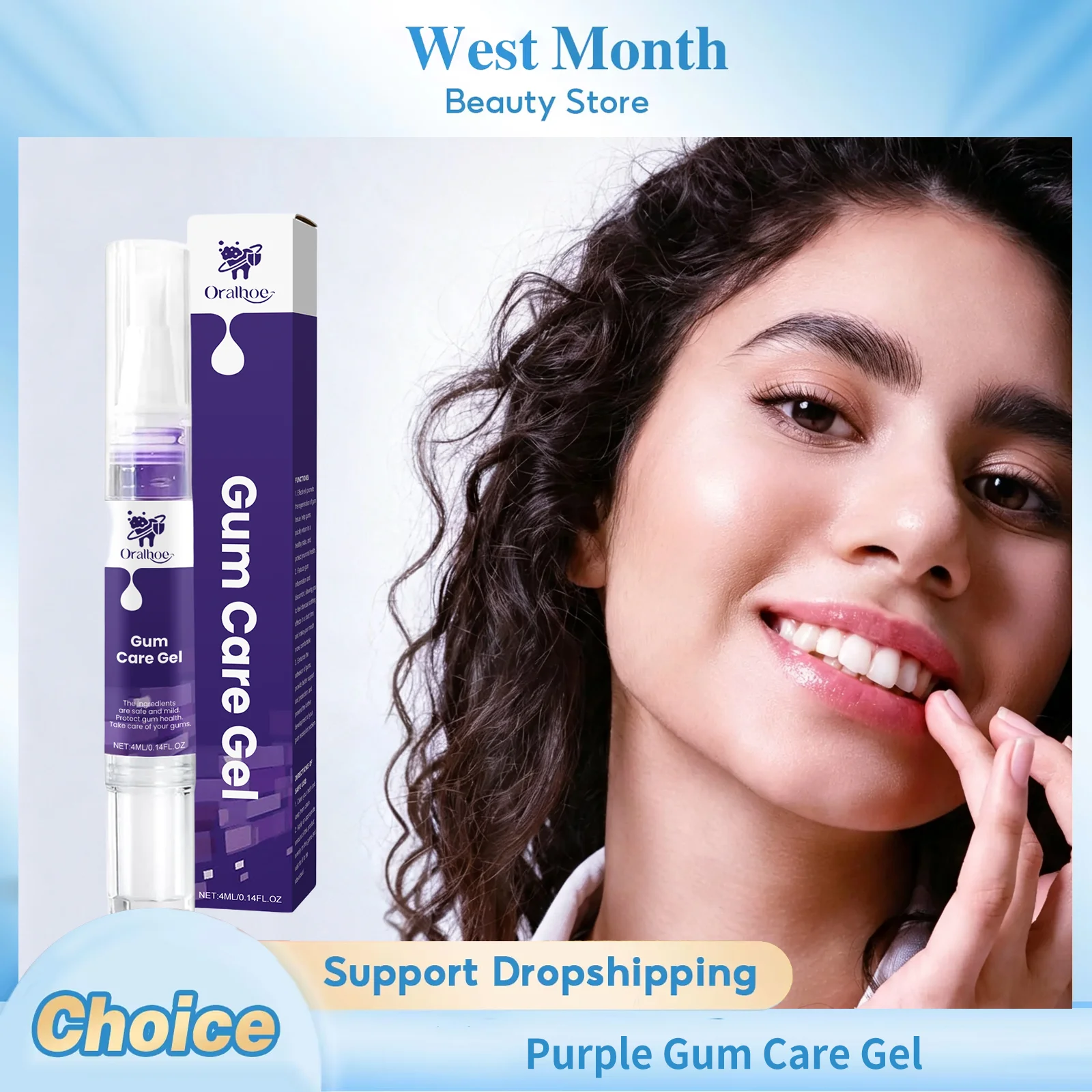 Purple Gum Care Gel Relieve Sore Tooth Cleaning Relieve Inflammation Sore Remove Stains Repair Damaged Gums Refreshing Oral Care