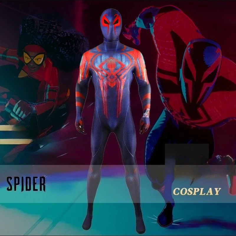 

Halloween Party Outfits Spider Person Bodysuit Cosplay Costume for Adult 3D Print Muscle Suit High Quality Spandex Bodysuit 2OO9