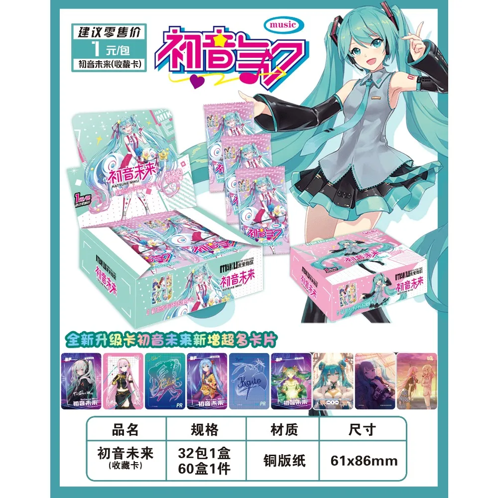 Original Hatsune Miku Card For Children Popular Idol Virtual Singer Genuine Rare Booster Game Collection Card Christmas Gifts