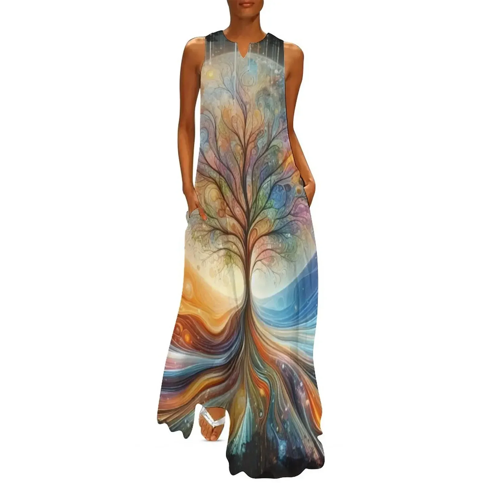 

Tree of life Long Dress dress for women 2025 dresses for womens 2025 evening dress ladies summer korean women