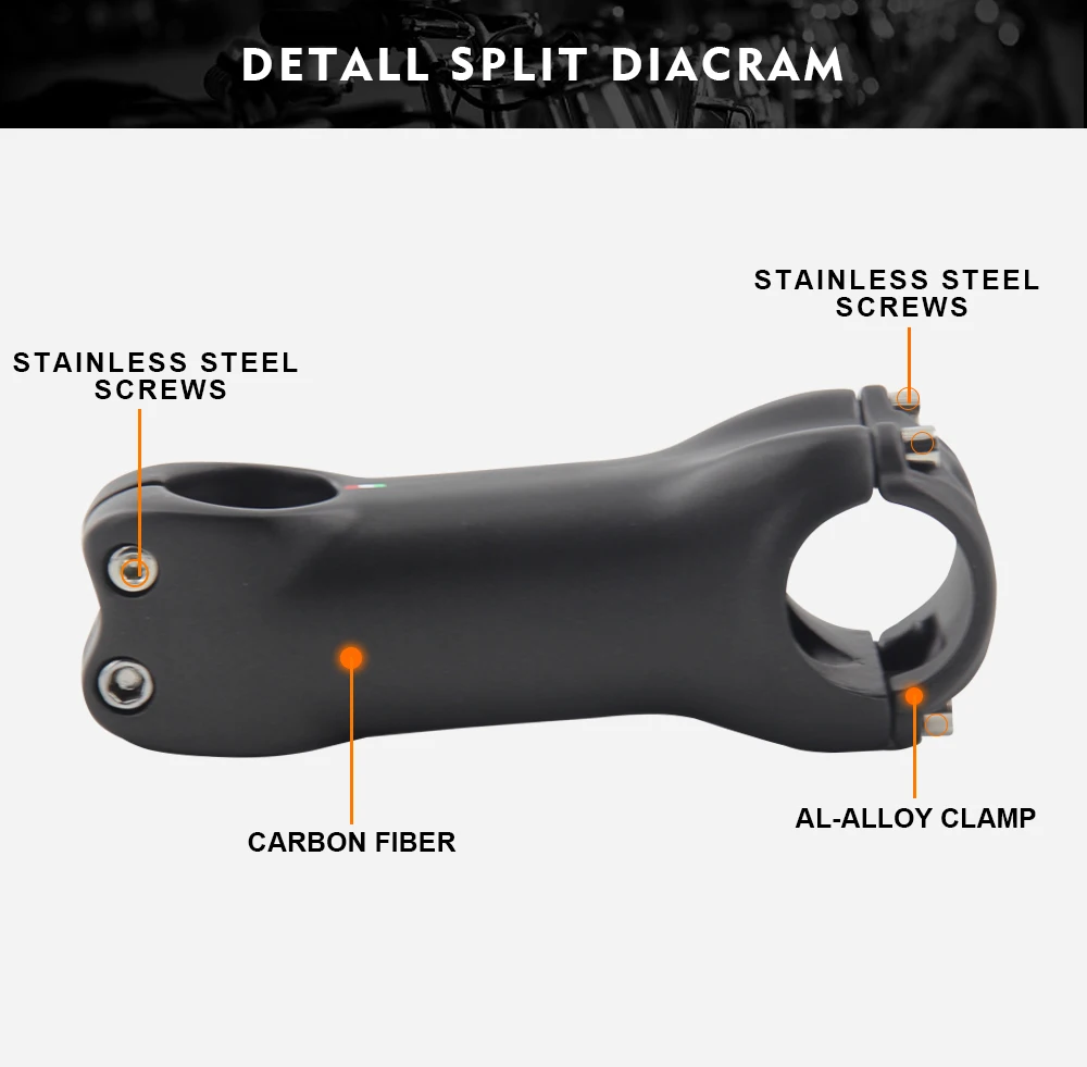 RXL SL Carbon MTB Bicycle Handlebar Stem UD Matte 6/17 Degree For Mountain Road Bike Stem Extension Mtb Power Bicycle Accessorie