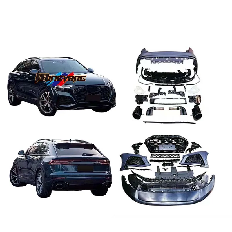 High quality Q8 upgrade to RSQ8 facelifts car bumpers accessories complete body kit for Audi Q8 2018+ bodykit