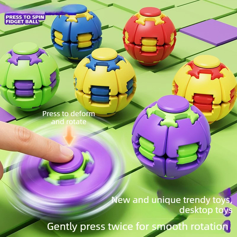 3D Gear Ball Fidget Toy Spiral Stress Relief Sensory Toy for Kids & Adults Anxiety Relief Christmas Birthday Party Gift
