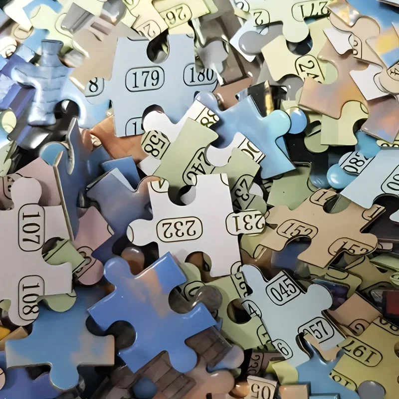 300/500/1000 قطعة لغز ورقي لوحة زيتية حضرية بازل قطع هدية إبداعية للبالغين مثالية لعبة عائلية ديكور منزلي للحفلات