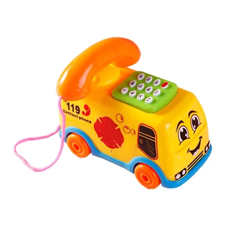 1pcs Baby Toys Music Cartoon Bus Phone Educational Developmental Kids Toy Gift Children Early Learning Exercise Baby Kids Game