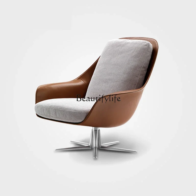 

ld36Italian light luxury sales office living room balcony leisure single chair modern office reception sofa chair