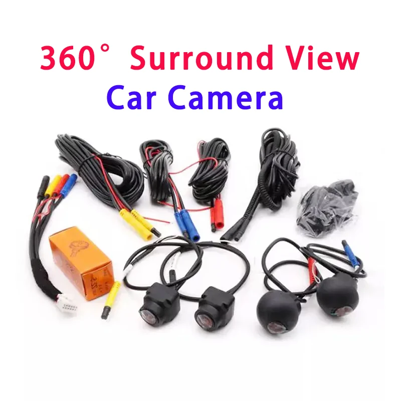 AHD 1080P HD 360 Car Camera Full Set Rear / Front / Left / Right 4 Camera 360 Degree Panoramic Accessories