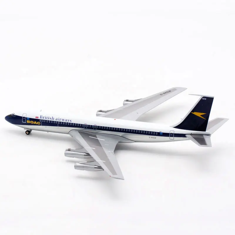 Diecast 1:200 Scale British Airways B707-300 G-AXGW Alloy Aircraft Model Collection Souvenir Display