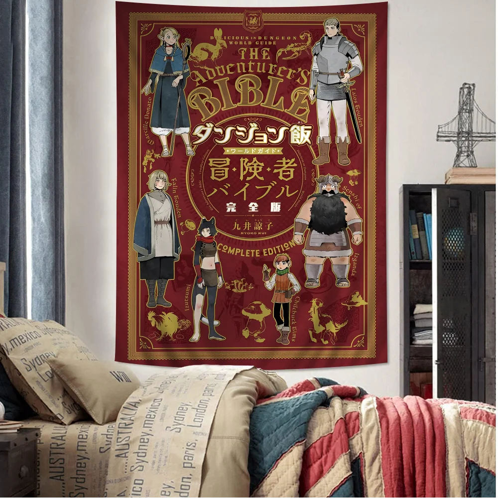 Delicious In Dungeon Printed Large Wall Tapestry Art Science Fiction Room Home Decor Decor Blanket