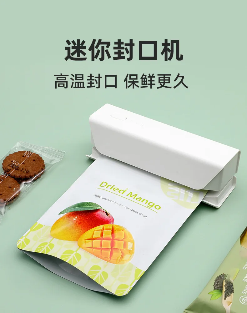 Vacuum Sealers & Vacuum Packing Machines Packaging Equipment Mini Sealing Clip Rechargeable Snack Moistureproof Storage Tool