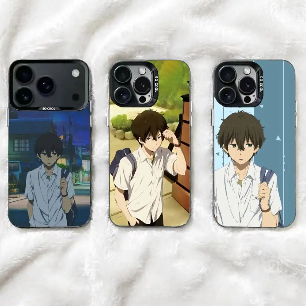 

HYOUKA Houtarou Oreki Phone Case For iPhone 17,16,15,14,13,12,11 Plus,Pro Max,XS,Colorful Silver Phone case Funda Cover
