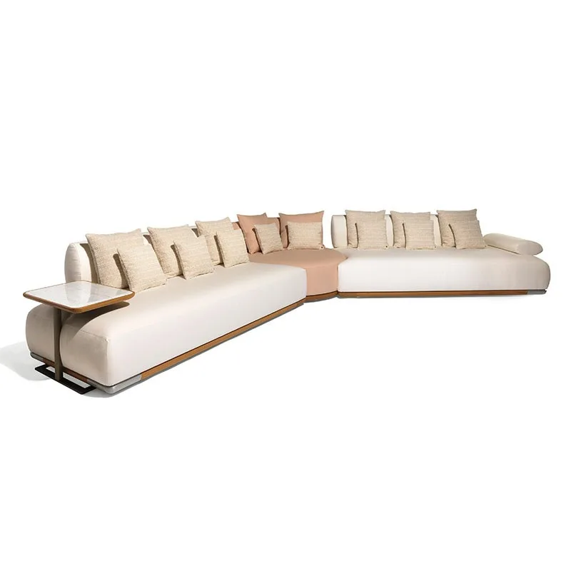 Italian minimalist art sofa, modern light luxury living room home corner combination fabric sofa