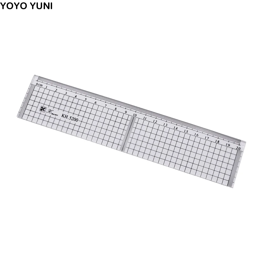 Crafting Tools 20 30 50cm Transparent Ruler Board PVC Grid Writing Students Ruler Clear Acrylic Straightedge Measuring Supplies
