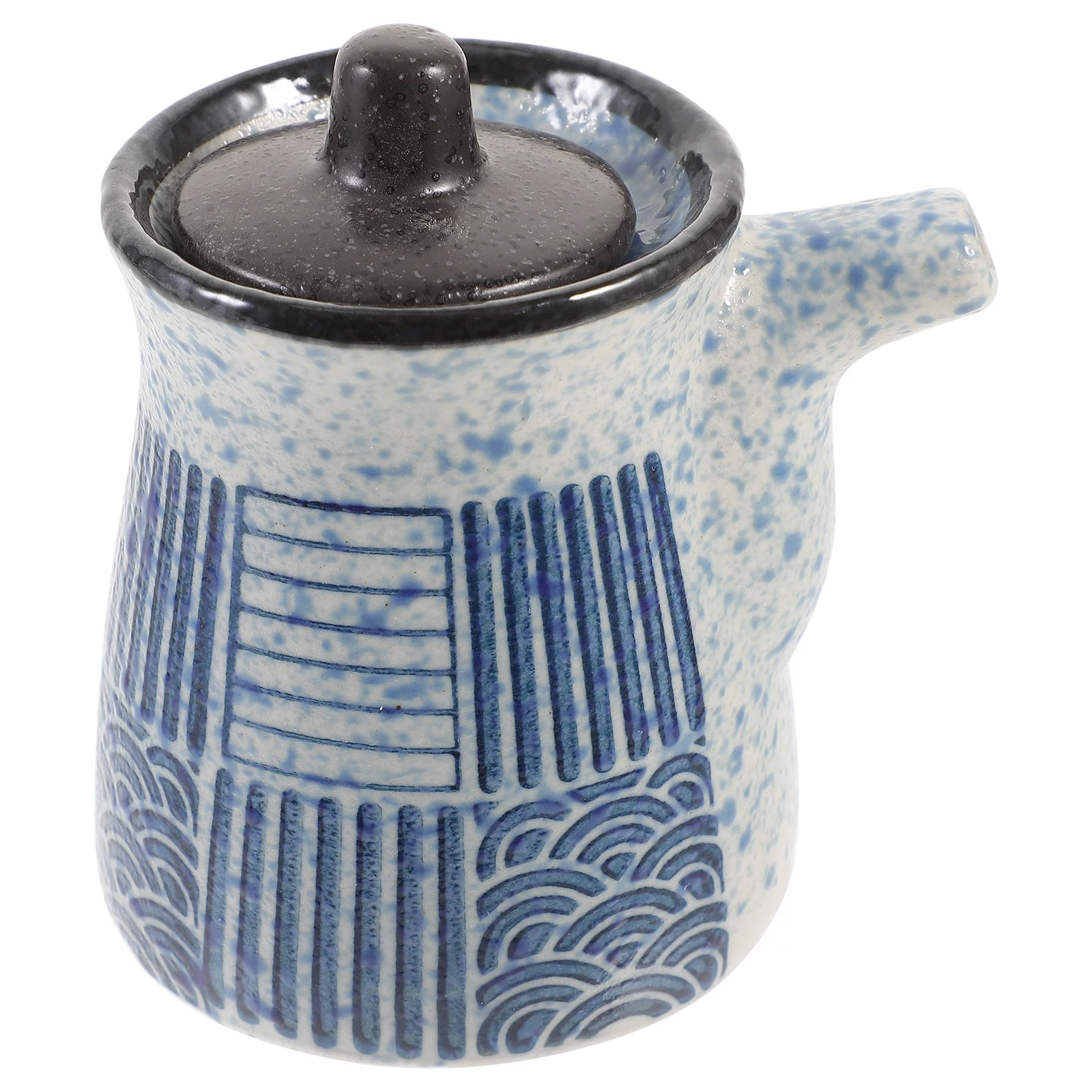 

Japanese Vinegar Jar Ceramic Condiment Bottle for Soy Sauce Cooking Wine Dispenser Smooth Surface Moderate Capacity Kitchen