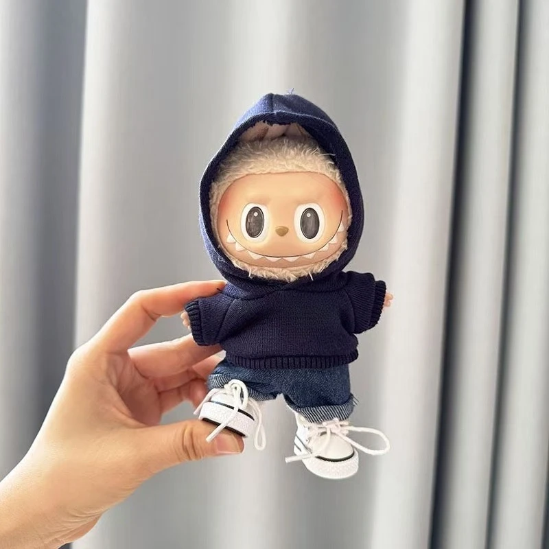 For Labubu Doll Clothing Cute Sweater Set 17cm Clothing Shoes Doll DIY Accessories Training Sitting Party Games Toys Gifts