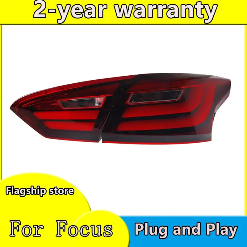 Tail Lamp for Ford Focus Tail Lights 2012 2013 2014 For Focus 3 Sedan LED Rear Lights DRL+Brake+Park+Signal Stop Fog lights