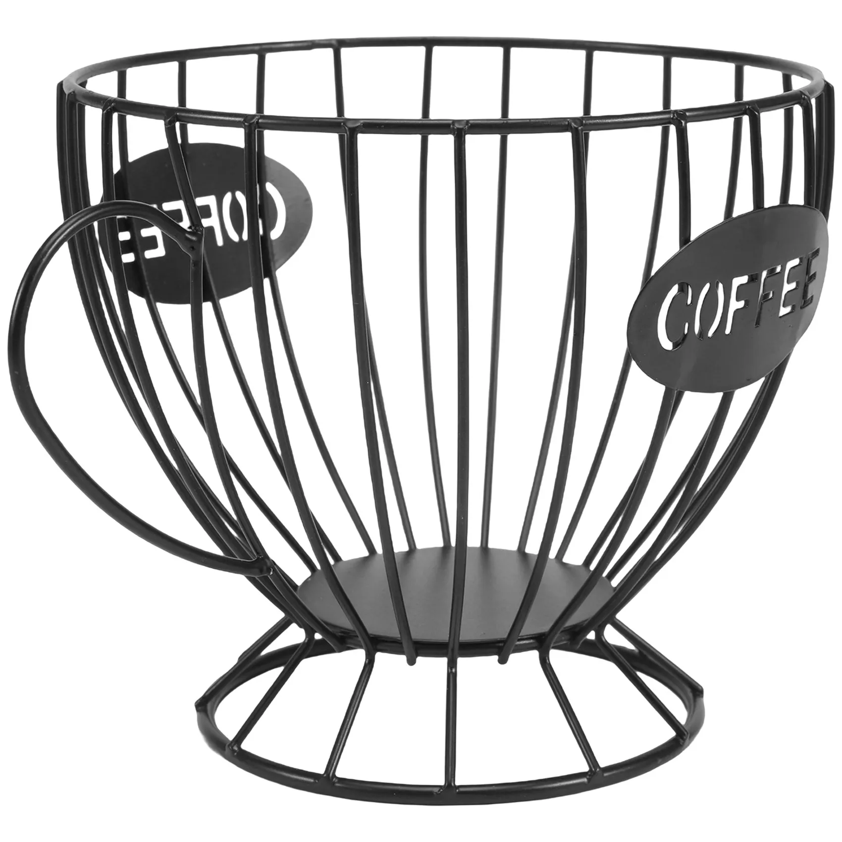 Coffee Capsule Storage Basket Coffee Cup Basket Coffee Pod Organizer Holder Coffee Pod Holder Coffee Accessories (Black)