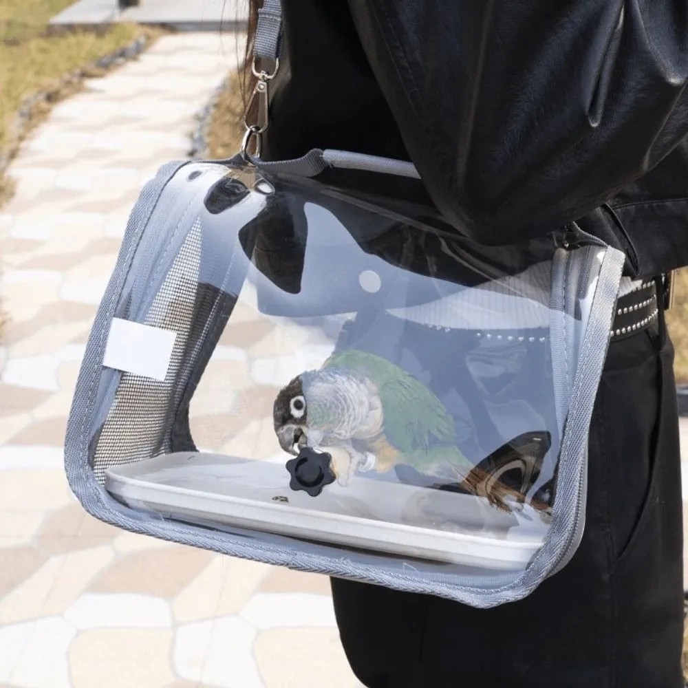 

Portable Parrot Carrier Bag Foldable Large Capacity Bird Out Bag Breathable with Perch Bird Travel Bag For Budgie Parrot Hamster