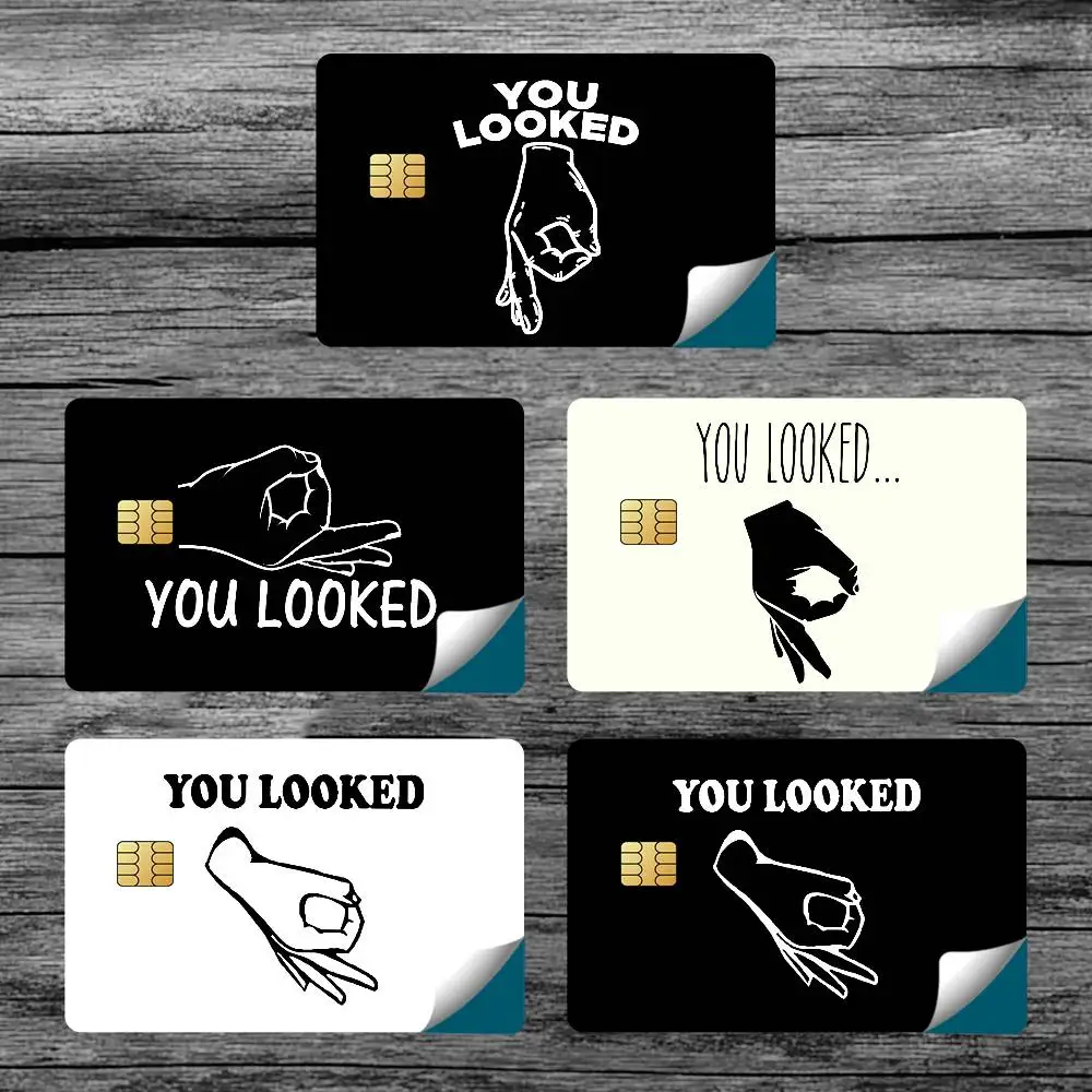 

Модная водонепроницаемая защитная пленка-наклейка Y-you L-lookedes для кредитных и дебетовых карт, банковских и проездных карт