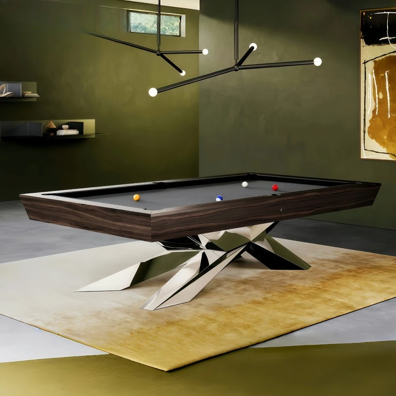 Stainless steel household pool table luxury American black eight fancy nine ball