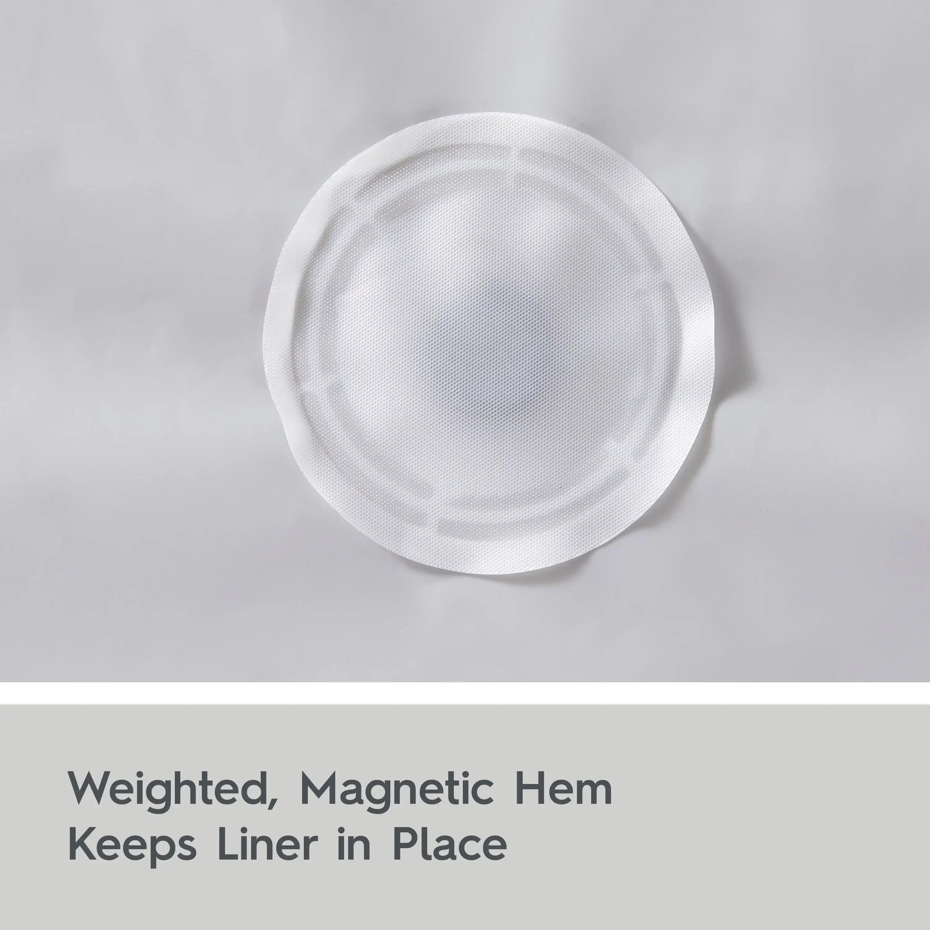 Forro de chuveiro PEVA pesado, 70" L x 72" A, prata macia