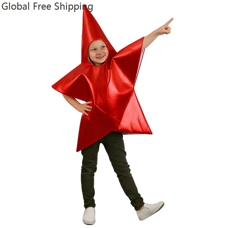 

Infantil Christmas Star Costume Unisex New Year's Party Role-playing Fun Christmas Star Onesie School Stage Performance Outfit