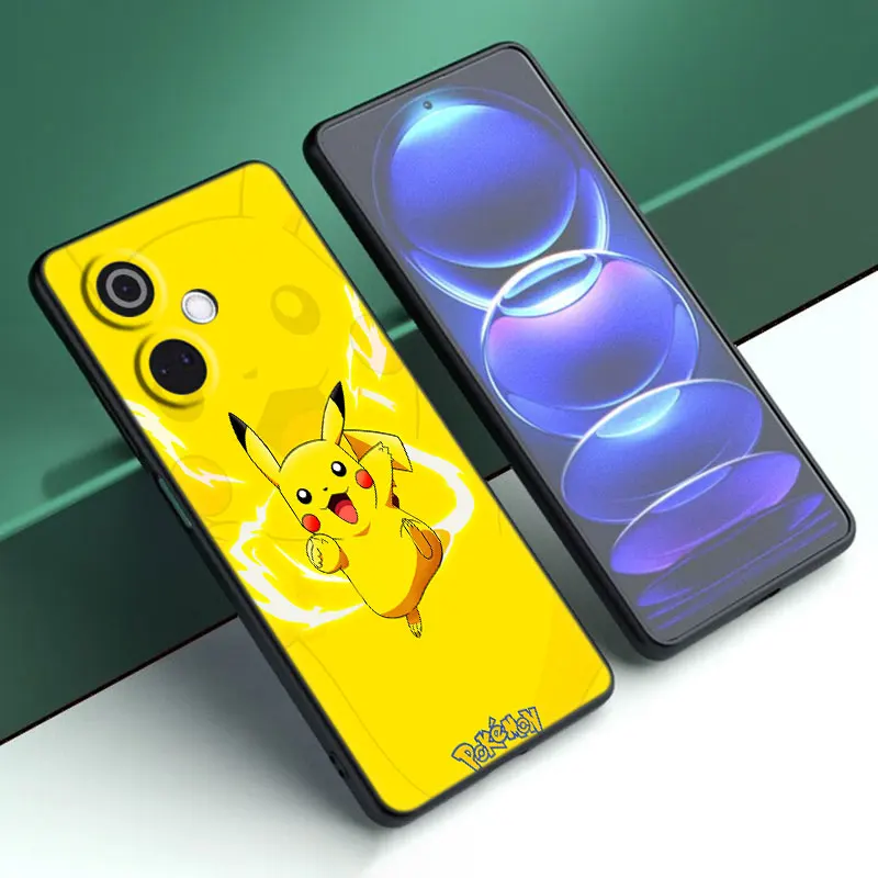 الكرتون P-البوكيمون الكرتون غطاء أسود جراب هاتف ل OnePlus Nord CE3 لايت 3 12 11 2T N30 CE2 N300 N200 10 9RT ACE 2V Pro 5G