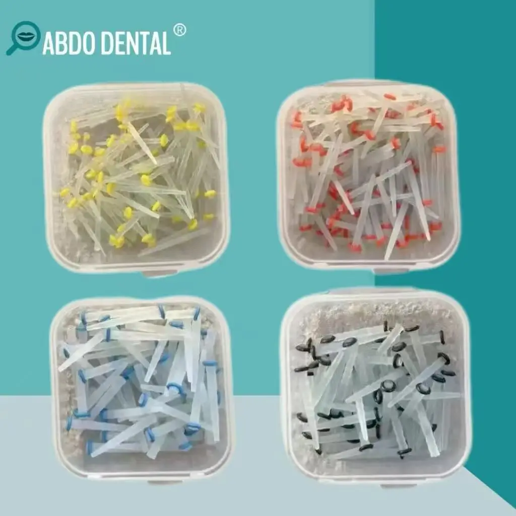 

100pcs/box Dental Fiber Posts Straight Screw Quartz Glass Fiber Resin Post Root Canal Pile Restorative Orthodontic Filling