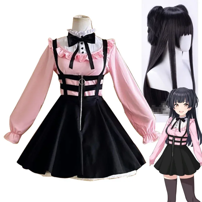 Mayuzumi Fuyuko Cosplay Costume The Idolm @ Ster Shiny Colors Straylight Fuyuko Wig Accessories Girls Cute Princess Dress OI7339